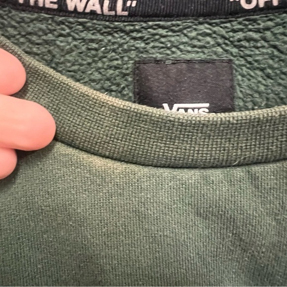 Vans Off the Wall limited edition crewneck sweatshirt in green size medium - Picture 10 of 13
